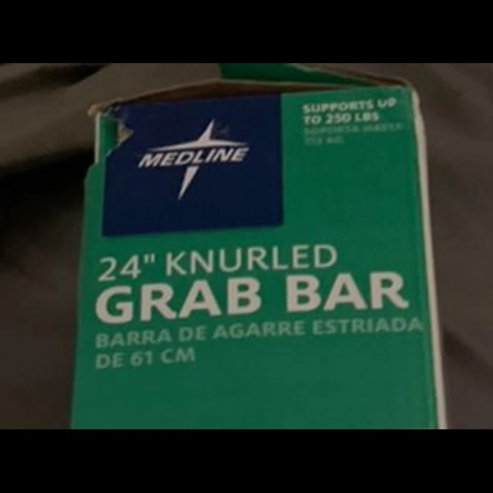 New! Medline 24" Knurled Grab Bar